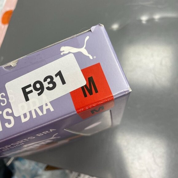 NEW Puma Women's M 2 Pack Seamless Sports Bra Square Neck White/ Purple - Picture 4 of 4